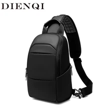 DIENQI, черная маленькая нагрудная сумка, функциональная сумка на одно плечо, мужская сумка для работы, бизнес-чехол, водонепроницаемая мужская сумка с карманом