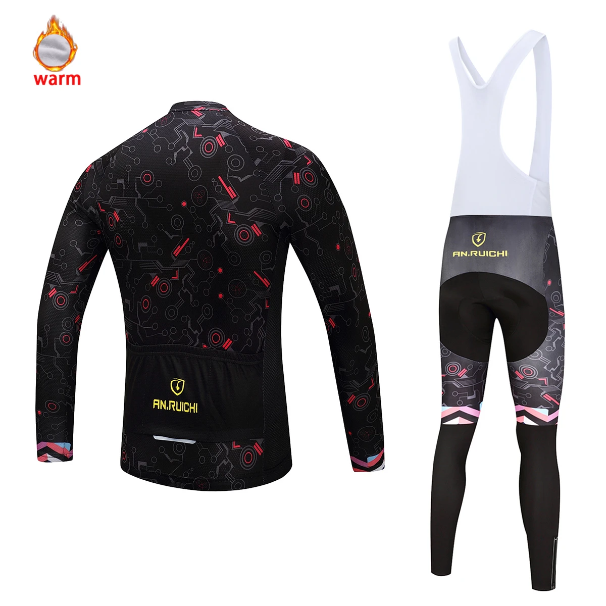 Blusas Mujer De Moda зимний термальный флис Велоспорт Джерси наборы мужская с длинным рукавом MTB велосипед одежда Спортивная футболка