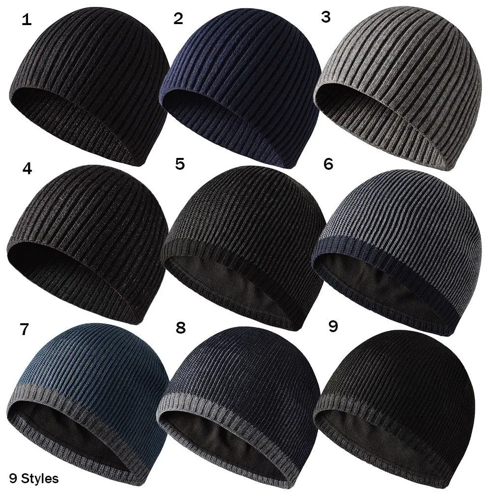 Men/Women Winter Warm Knitted Beanies Outdoor Sports Windproof Hedging Caps Comforable Soft Casual Cap Hiking Cycling Beanies 6