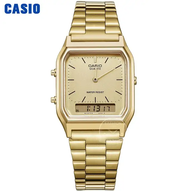 Casio Watch Gold Watch Men Top Brand Luxury Dual Display 