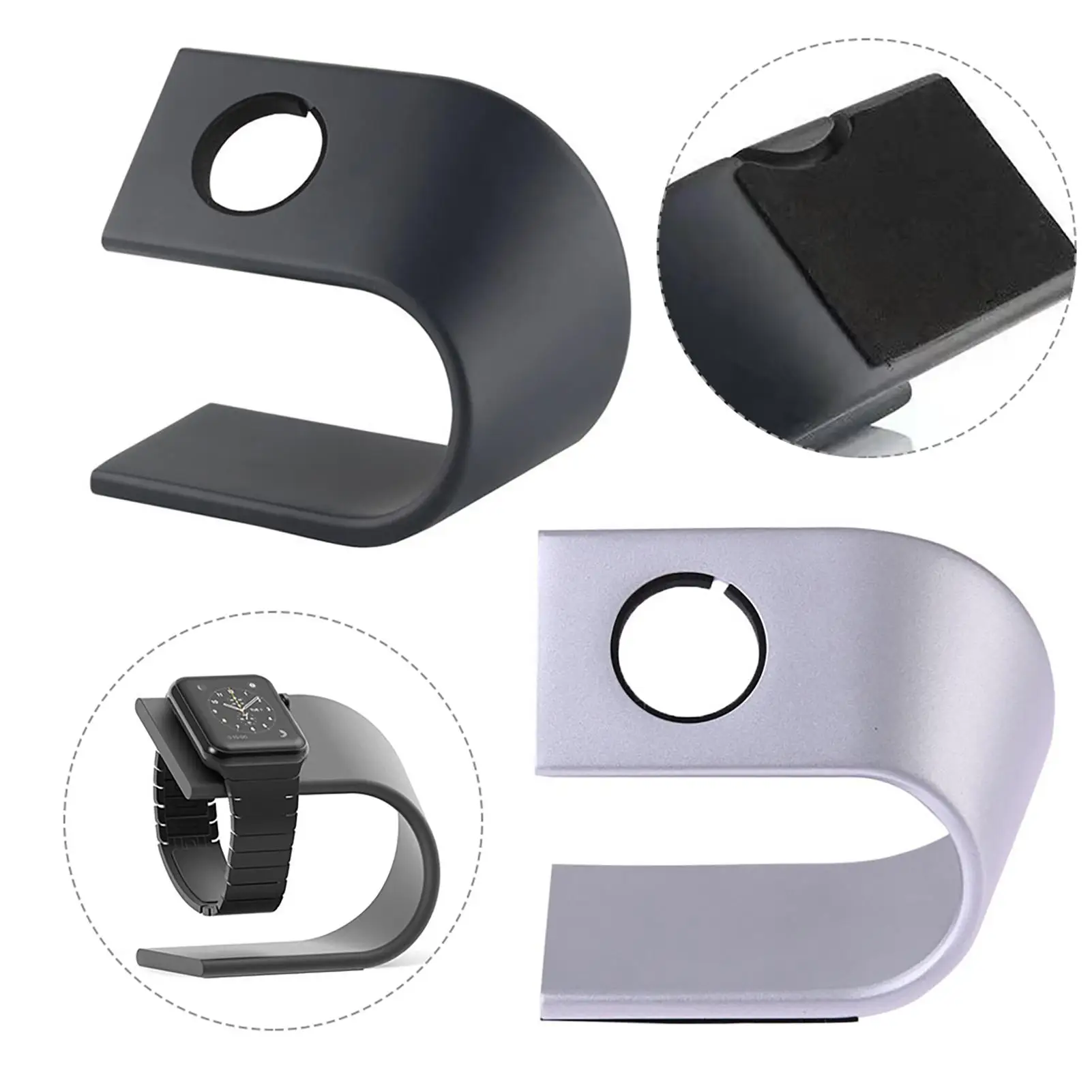 U Type Aluminum Smart Watch Charging Holder Stand Desk Charger Dock Station Bracket Kickstand For Apple Watch iWatch