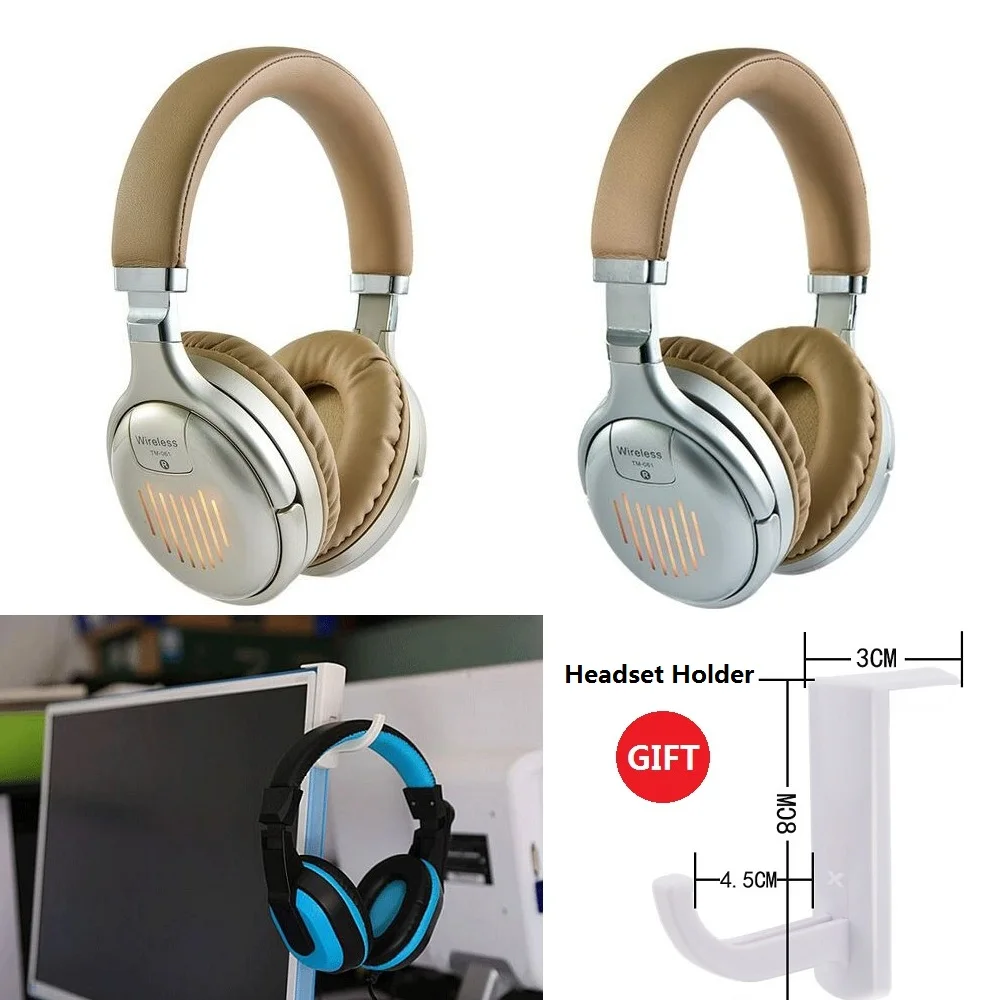 Latest LED Light Headset Overear Bluetooth Gamer Sport Music Super Bass with Mic PC Phone Send a Headset Stand