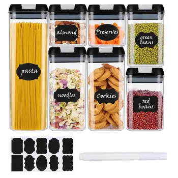

7 Pcs Set Rice Collection Food Storage Container Set Collecting Tank Moisture Proof Sortable Storage Box Tight Non Skidding