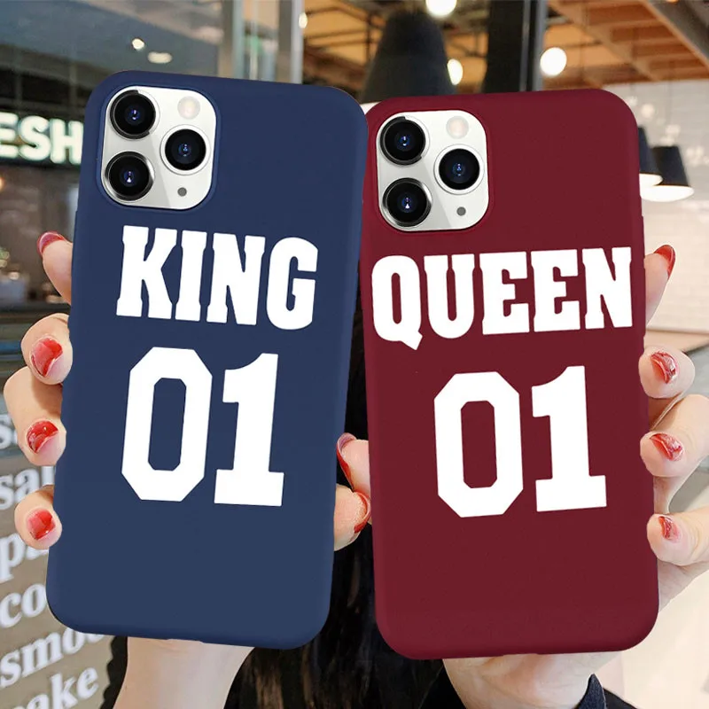 Cute Lovers Phone Case for IPhone X XS MAX 11 Pro SE Romantic King Queen Couples Soft Silicone Phone Case for IPhone 8 7 Plus Cute Lovers Phone Case for IPhone X XS MAX 11 Pro SE Romantic King Queen Couples Soft Silicone Phone Case for IPhone 8 7 Plus