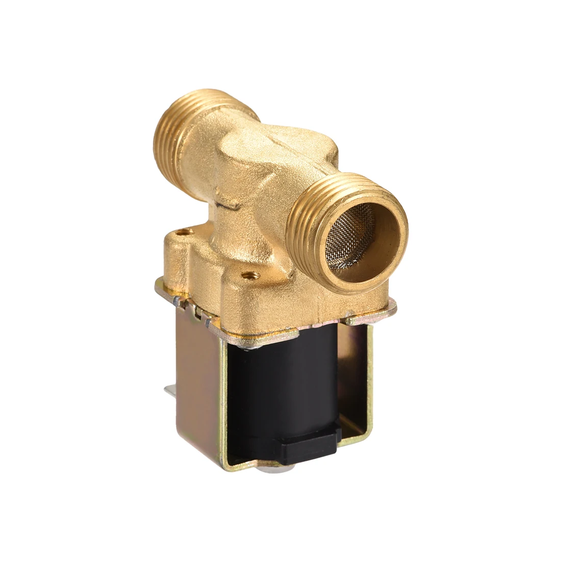 Uxcell DC12V G1/2 Латунь Воды Электрический электромагнитный клапан нормально открытый N/O давление воды на входе переключатель потока Электрический магнитный клапан