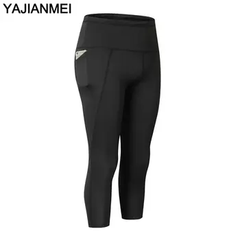 

High waist leggings women Sexy solid color elasticity leggings Female Fitness Breathable calf length pants Sportswear clothing