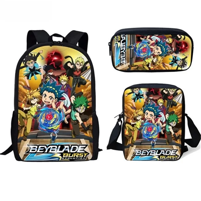 As Pictures Студенческая сумка для книг с героями мультфильмов Beyblade Burst Evolution, школьный рюкзак для подростков, девочек и мальчиков, школьный рюкзак на заказ, Mochila - Цвет: As Pictures