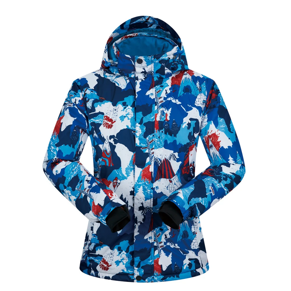 Высококачественный лыжный Толстовка для сноубординга для женщин теплая водонепроницаемая ветрозащитная лыжная куртка для сноуборда зимние лыжные куртки для женщин - Цвет: Color8