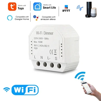 

Hot 4Pcs DIY Smart WiFi Light LED Dimmer Switch Smart Life/Tuya APP Remote Control Works with Alexa Echo Google Home