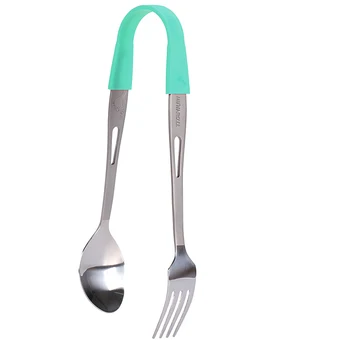 

2pcs Toaks Titanium Spoon Fork Spork Cutlery Combo Kitchen Outdoor Picnic Utensils Tableware Bacteriostatic Flatware 34g SLV-15