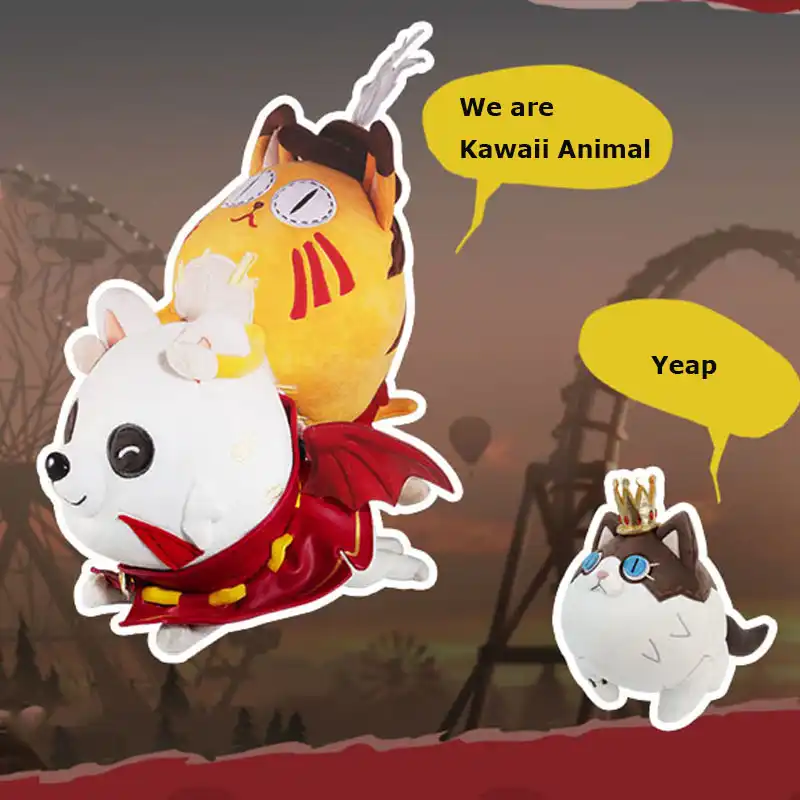 卸売アニメゲームアイデンティティvロスト犬コスプレぬいぐるみぬいぐるみ変更スーツかわいい動物人形ドレスアップ服ギフト マスコット Aliexpress