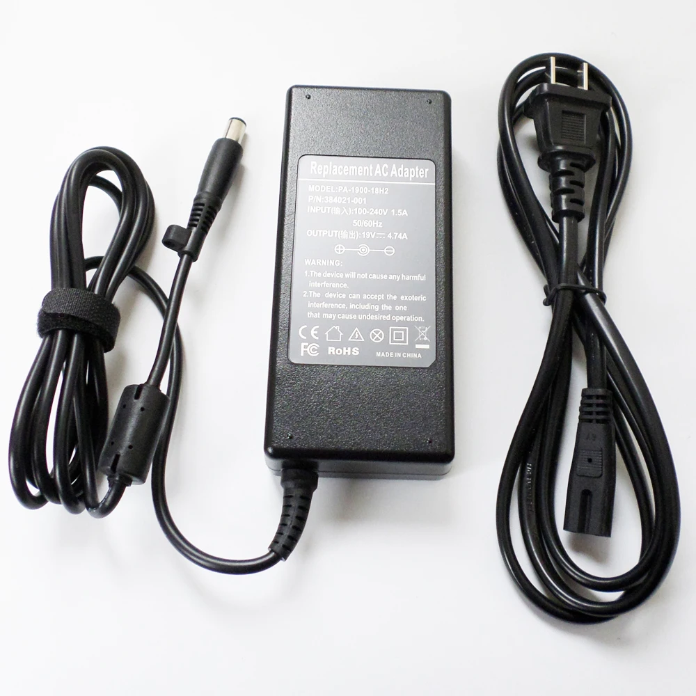 90w Battery Charger For Hp Compaq 8460p 8510p 8510w 8710p 8710w Nw8240