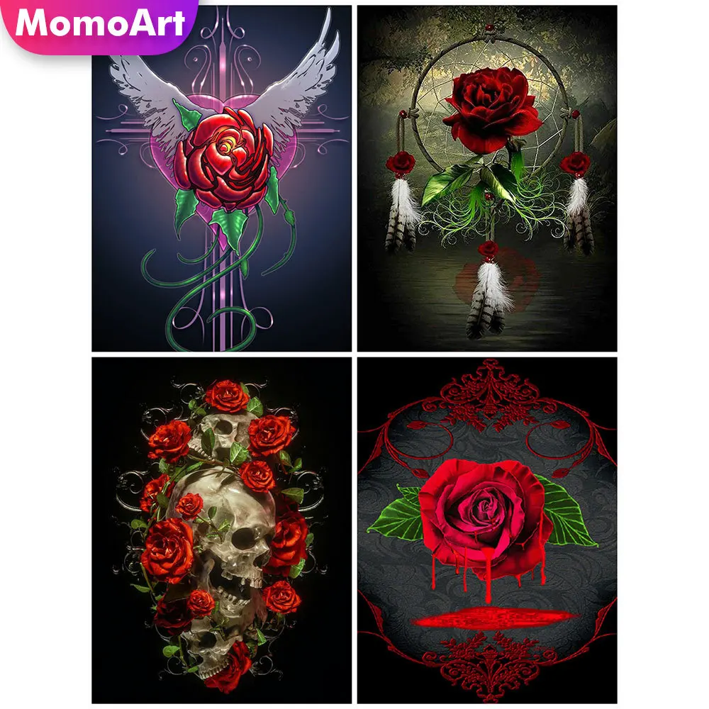 MomoArt Алмазная Цветочная мозаика Новое поступление алмазная живопись роза