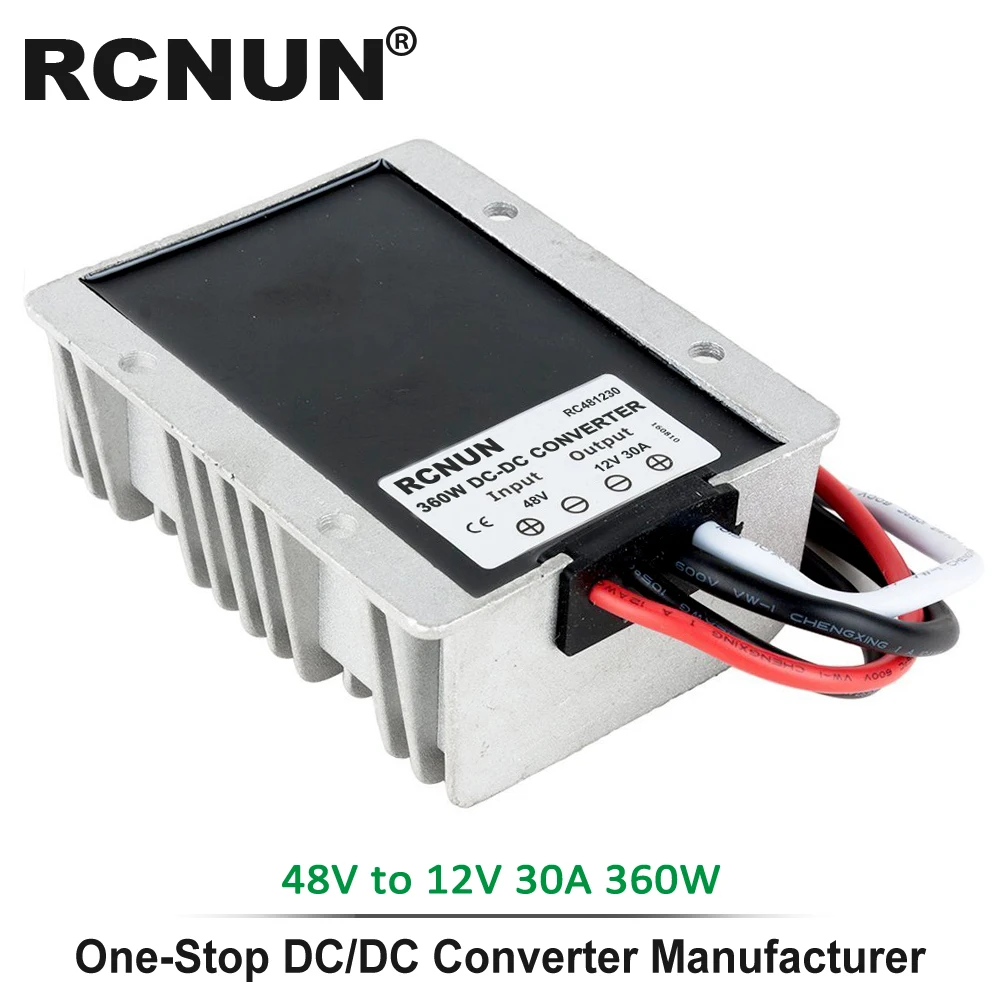 36V-48V to 12V 30A 36 В 48 В до 12 в 13,8 В 5A 10A 15A 20A 25A 30A понижающий преобразователь постоянного тока для гольфа, редуктор напряжения, высокое качество, RCNUN CE RoHS - Цвет: 36V-48V to 12V 30A