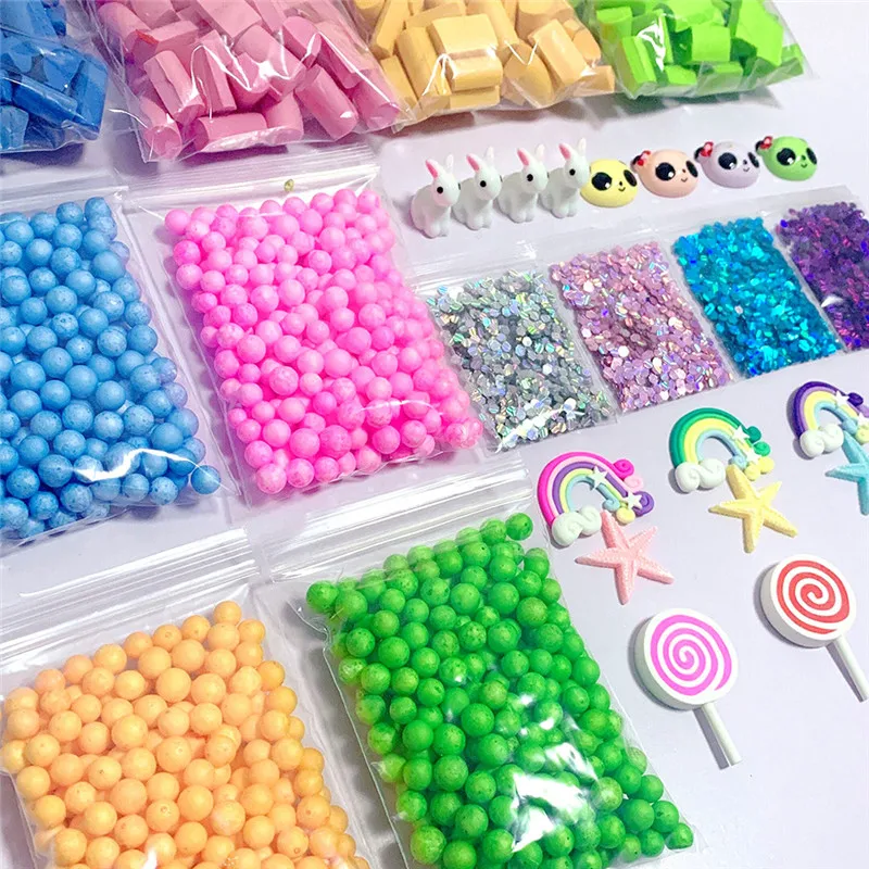 Beads Craft Slime Kit Foam Beads Styrofoam Balls Tools For DIY Slime Making (20)