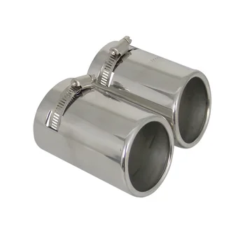 

Stainless Steel Exhaust Muffler Tip Pipe tailpipes End Pipes Silencer 2pcs For Volkswagen VW Tiguan 2010 - 2016