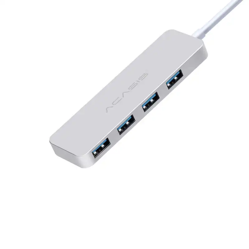 Acasis 4 порта Usb 3,0 концентратор сплиттер с индивидуальный переключатель внешний кабель 30 см Usb адаптер для системы Macbook Windows