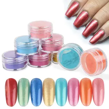

12 Pcs/set Nail Art Pearlescent Powder Magic Mirror Powder Nail Art Accessories
