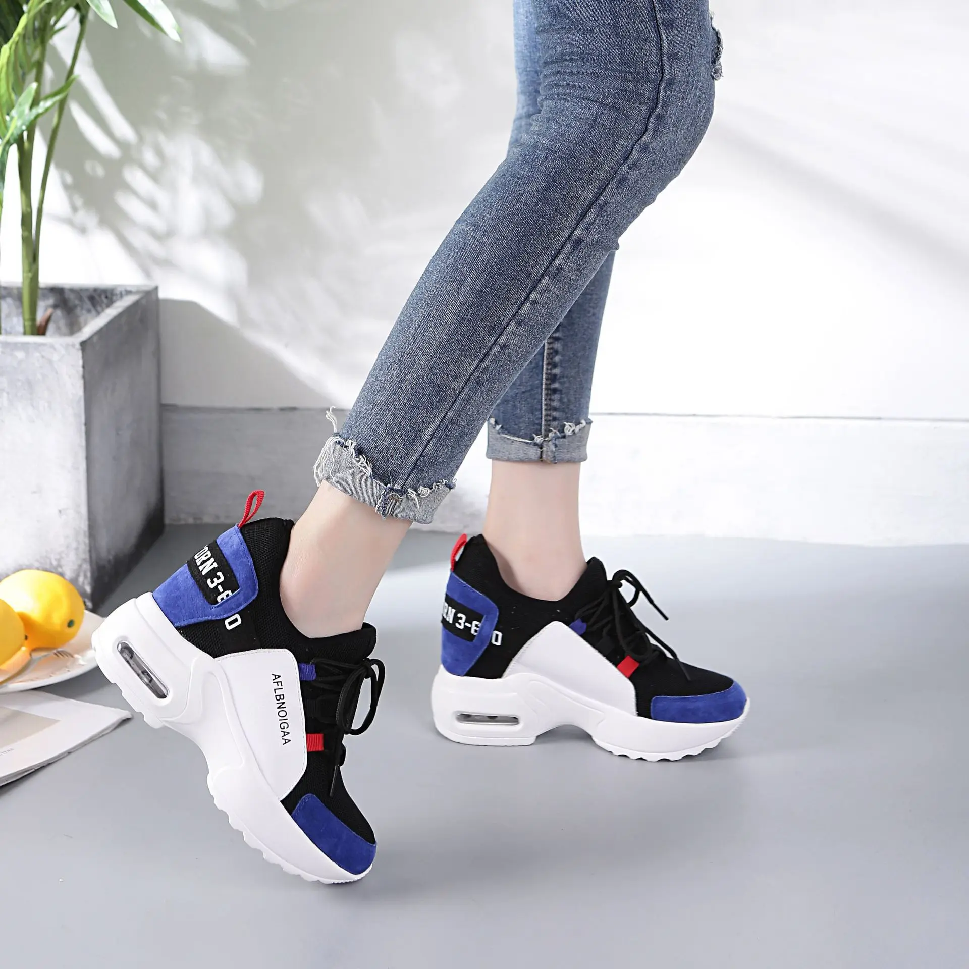 

Elevator New Style Women's 2018 Casual Sports Athletic Shoes Korean-style Versatile Summer And Autumn White Shoes Mesh Travel