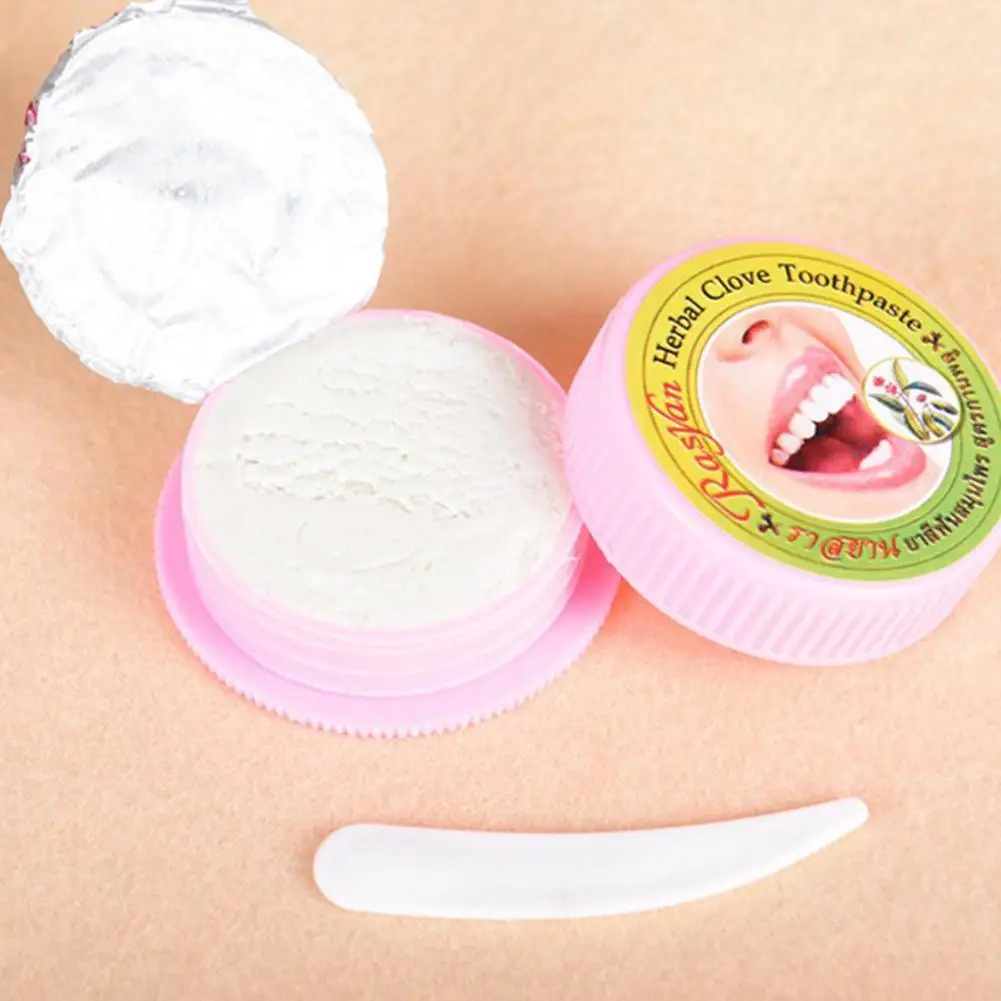 Natural Herbal Clove Thai Teeth Whitening Powder Toothpaste Yellow Tooth Allergy Stains Antibacterial Cleaning 5g images - 6