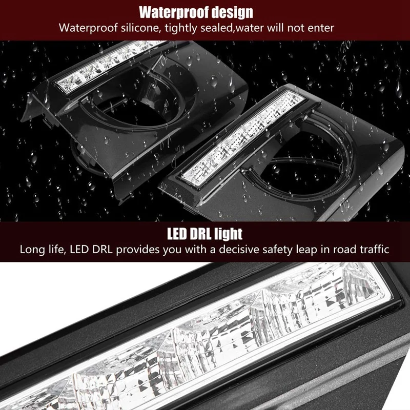 2 шт. светодиодный DRL дневные ходовые огни для hyundai Tucson 2009- положительный белый светильник аксессуары