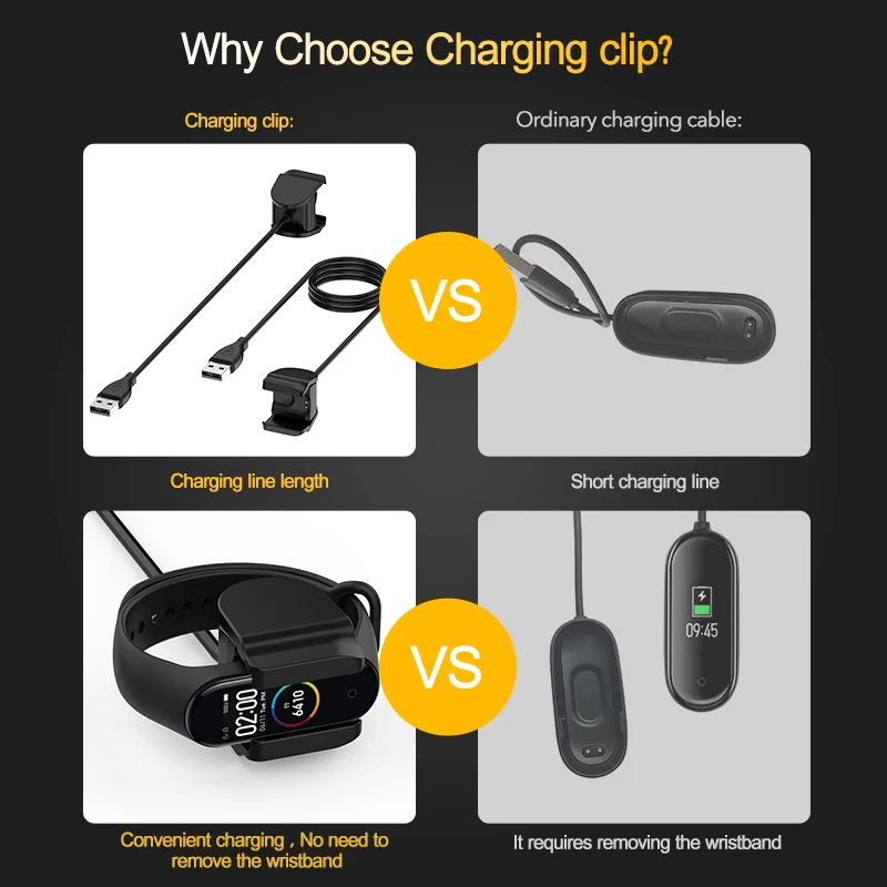 Charger Cable For Xiaomi Mi Band 4 Smart Wristband Bracelet Mi Band 4 NFC Global Portable USB Charging Cable Adapter Mi band 4