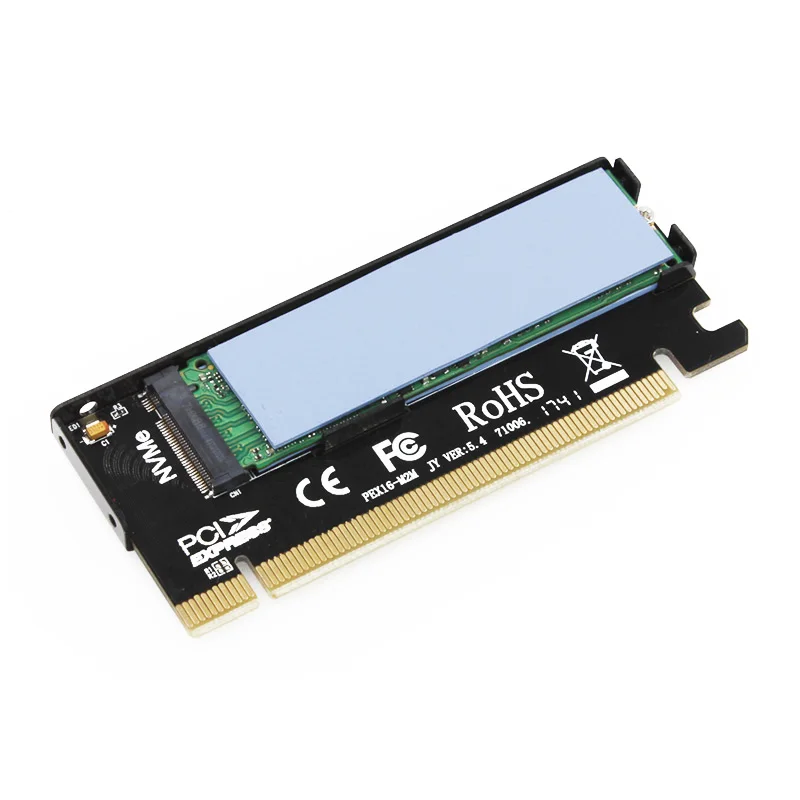 Cool Swift Nvme M.2 X16 Pci-E Пыленепроницаемая Riser Card 2280 алюминиевый лист золотой бар теплопроводность кремния вафельное охлаждение