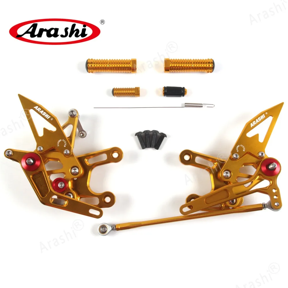 Arashi CNC регулируемая подножка ZX10R 2008-2010 Rearset подножки Задние подножки для KAWASAKI NINJA ZX-10R ZX 10R 2008 2009 2010