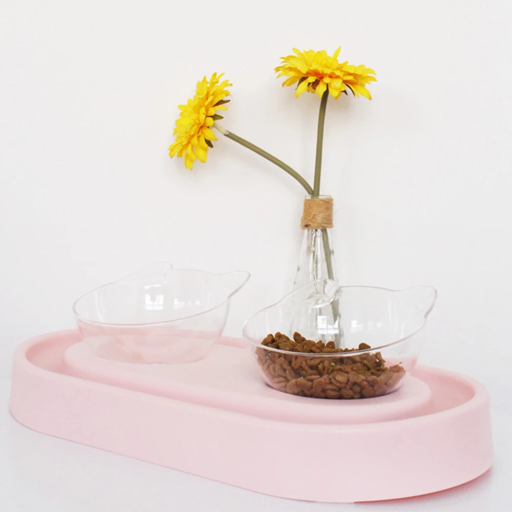 Adjustable Tilt Cat Ears Bowl Double Bowl With Raised Stand Drinking Bowl Cat Food Bowl Large 1 Adjustable Tilt Cat Ears Bowl Double Bowl With Raised Stand Drinking Bowl Cat Food Bowl Large 4