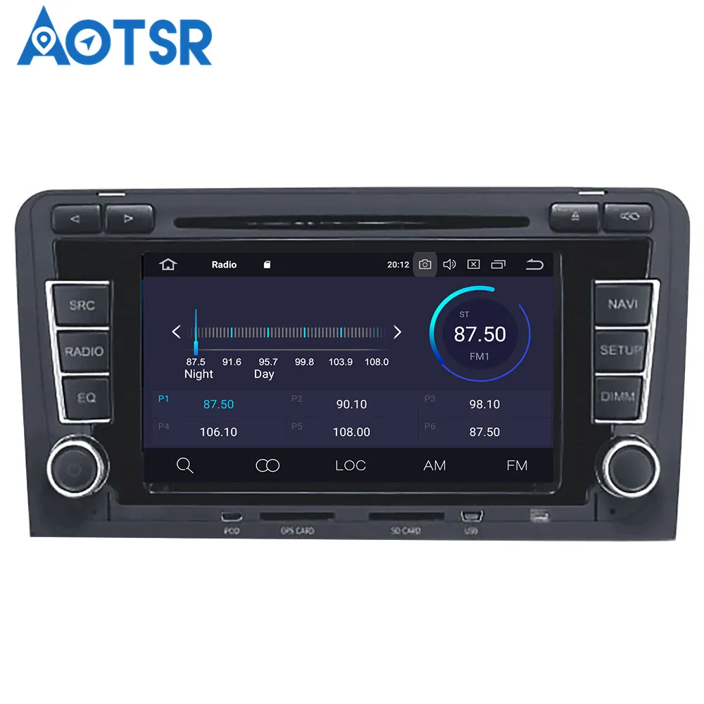 Android 9,0 gps автомобильный dvd плеер с навигацией плеер для Audi A3 S3 2003-2012 комплект с gps-навигатором мультимедийный плеер радио магнитофон
