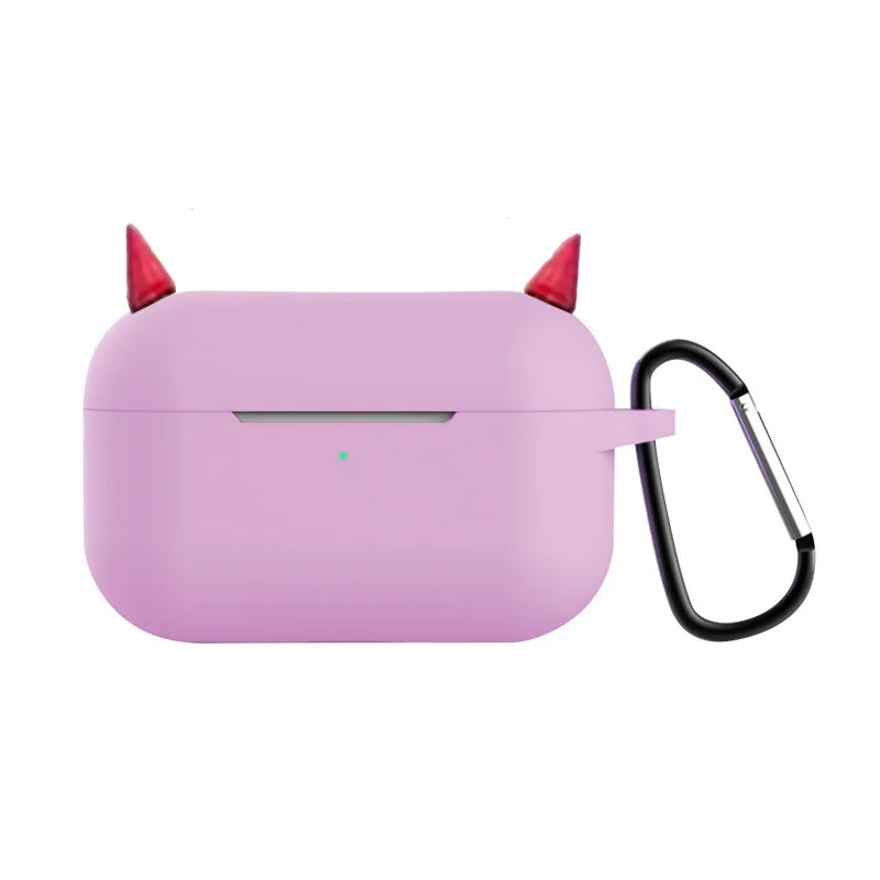 Airpods Pro Чехол devil horns жидкий силиконовый беспроводной Bluetooth чехол для airpod 3 чехол Чехол для Air Pods 3 Аксессуары для наушников