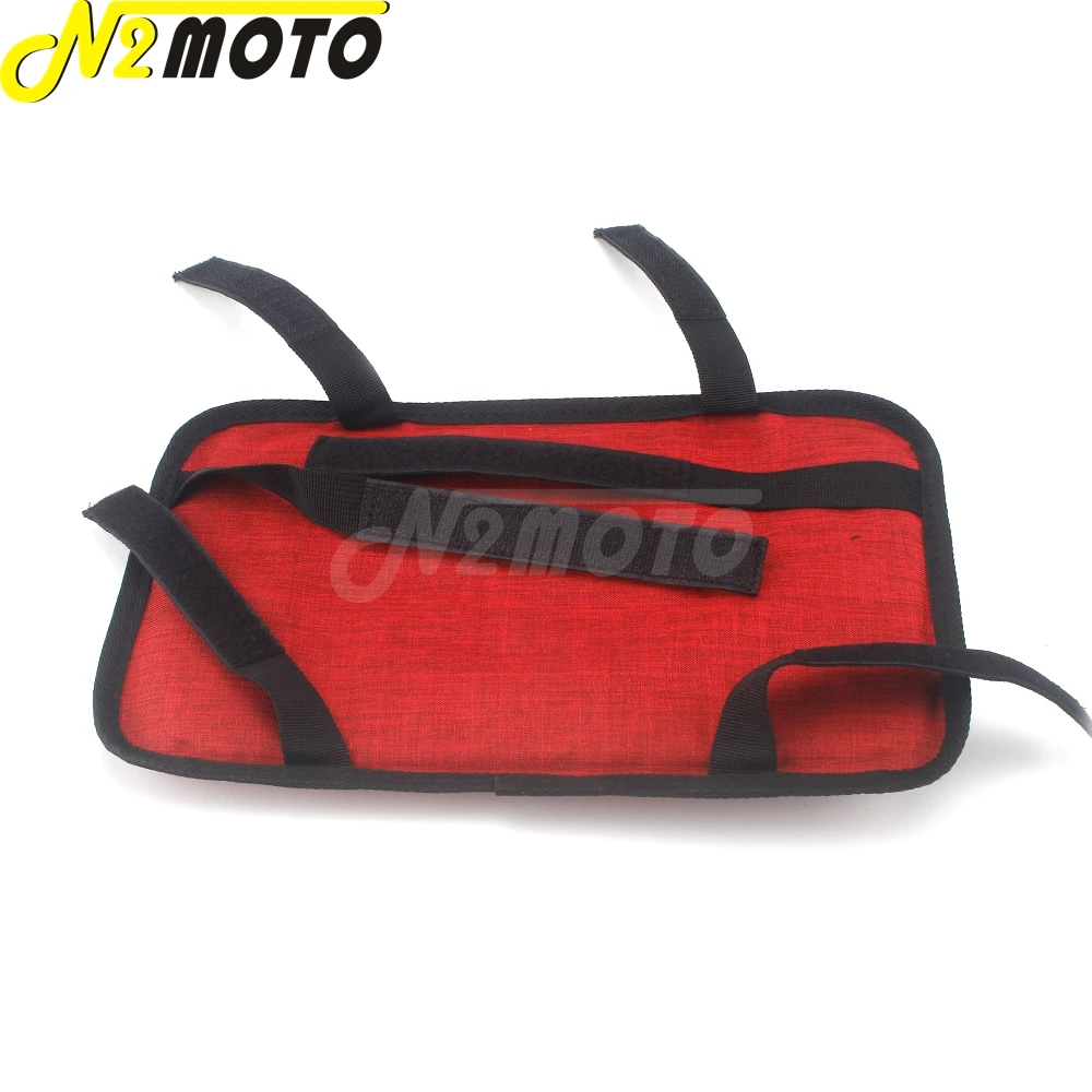 Motorcycle Red Black Canvas Storage Tool Bag Saddle Bag For GTS LX 