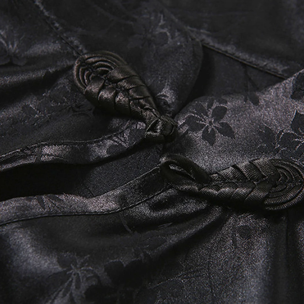 Женские вечерние платья Cheongsam в китайском стиле, жаккардовые обтягивающие платья средней длины, уличная сексуальная тонкая винтажная одежда с высоким разрезом, Харадзюку, летняя одежда