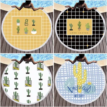 

3D Beach Towel Colorful Unicorn Deer 150cm Round Carpet Microfiber Decoration Living Room Swimming Pool Floor Mat Terry Towels