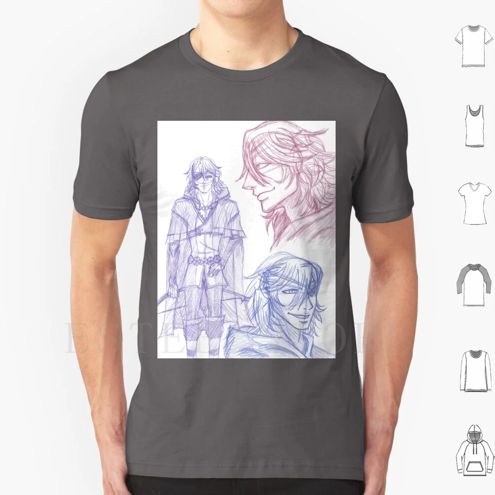 Niles In Pastel T Shirt Fai Da Te Big Size 100% Cotone Niles Zero Fire Emblem Fire Emblem If Fire Emblem Fire Emblem Fates Conquest