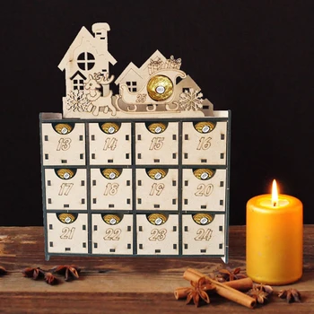 

Xmas Countdown Advent Calendar Chocolate Box Cabinets Reusable Drawers Christmas For DIY Christmas Party Supplies new