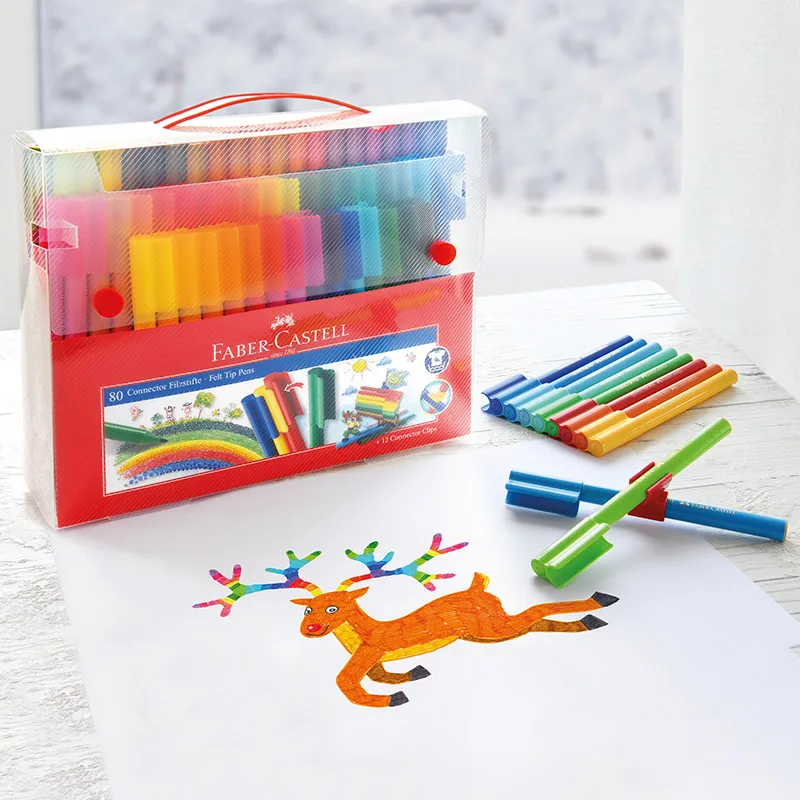 Faber-Castell акварельный маркер соединитель ручки набор фетровых наконечников игривый Забавный окрашивание здания моющийся отличный подарок для детей