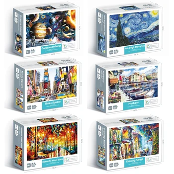 

1000 Pieces Jigsaw Puzzles Educational Toys Scenery Space Stars Educational Puzzle Toy for Kids/Adults Christmas Halloween Gift