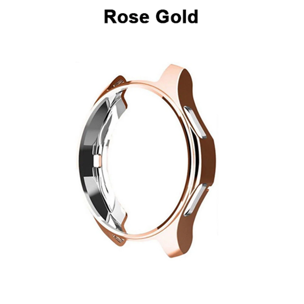 rose gold Чехол с гальваническим покрытием для samsung gear S3 S4 Galaxy Watch 46 мм 42 мм мягкий ТПУ Универсальный защитный бампер рамка края вокруг - Цвет: rose gold