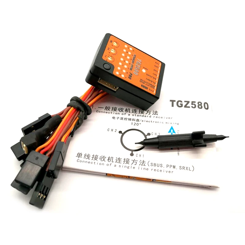 Microbeast Plus PRO TGZ580 отношение управления 3-axis Gyro Flybarless 4,5~ 10В для радиоуправляемого вертолета Запчасти