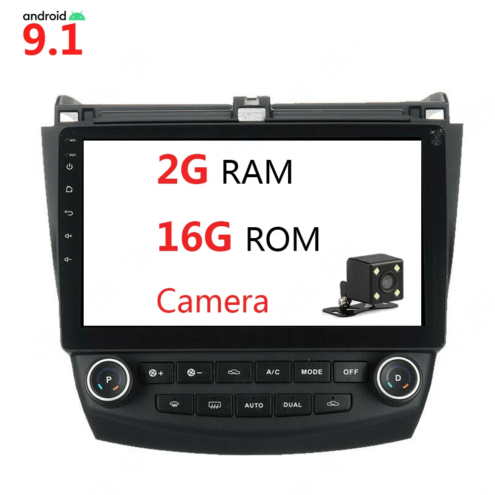 10,1 дюймов Android 9,1 Автомагнитола 2G ram Авто Радио 2 Din gps Wifi для Honda Accord 2003 2004 2005 2006 2007 Мультимедиа USB 45 - Цвет: 2-16-cam