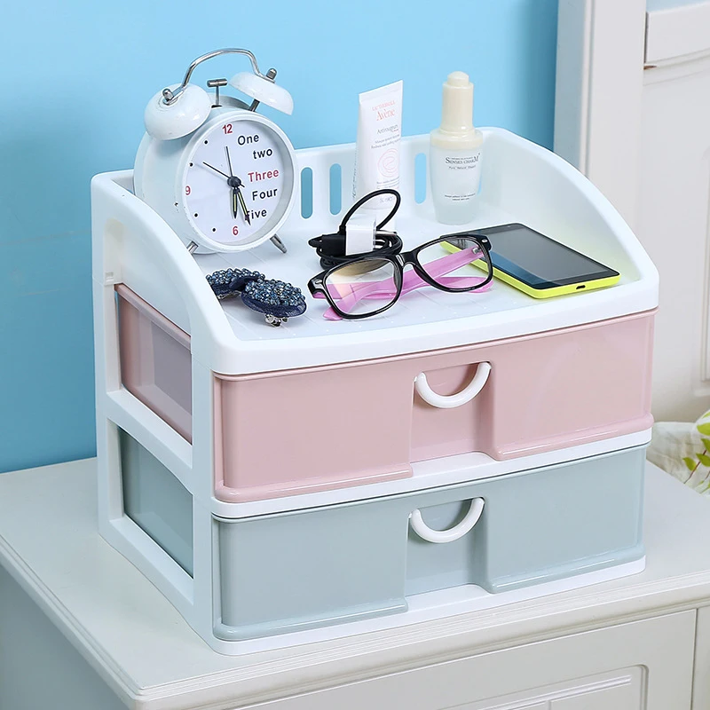  Plastic Makeup Organizer Drawer Cosmetic Jewelry Lipstick Storage Box Multi-layer Make Up Brush Hol