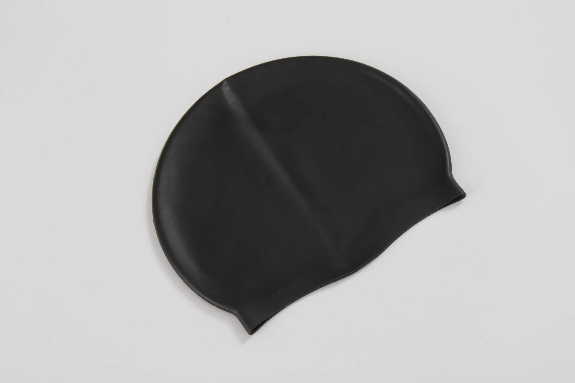 Водонепроницаемая Плавательная шапочка силиконовый гель свободный размер защита ушей для волос спортивная шапочка для плавания в бассейне шапочка для плавания для взрослых мужчин и женщин - Цвет: Черный