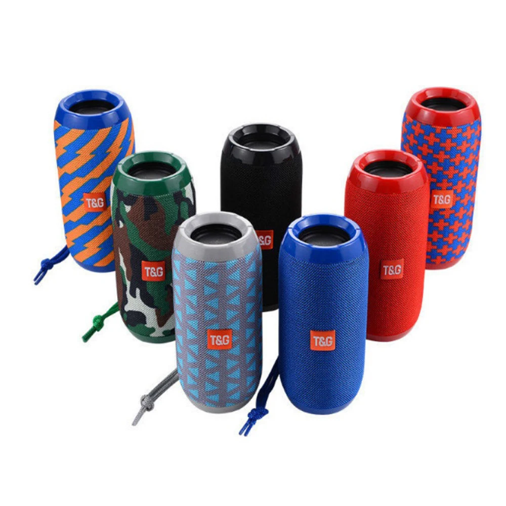 3D T&G 10W Waterproof Wireless Bluetooth Speaker Plastic Outdoor Portable Column Loudspeaker Box Bass Sound Bar Music Player