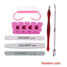 8 шт./компл. Пилочки для ногтей кисть маникюр педикюр Полировка шлифовальный инструмент комплект мертвой кожи, пилочкой для полировки ногтей полосы разные цвета