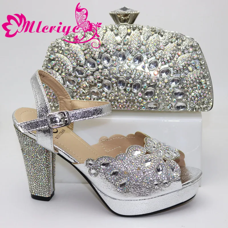 

New Arrival African Shoes and Bag Set for Party Italian Women Comfy Platform Sandal Shoes African Shoe and Bags Women Italian