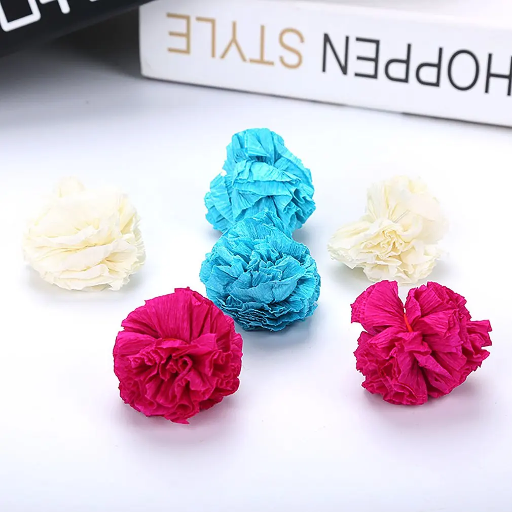 Cat toy Colored paper flower ball cat scratching bite funny toy