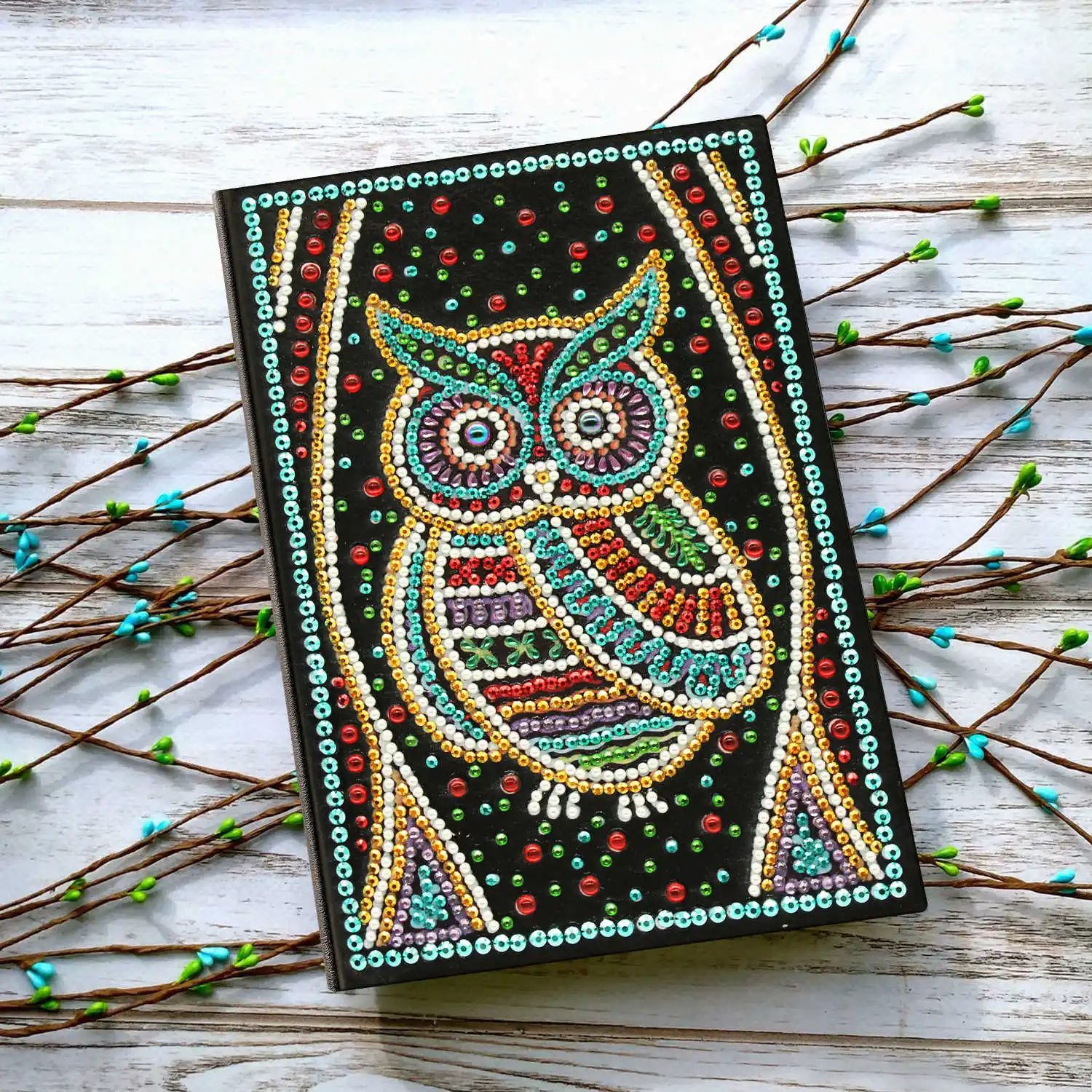 AZQSD Diamond Painting Mosaic Notebook Special Shaped Flower Mandala Patterns A5 Diary Book Embroidery Gift DIY 