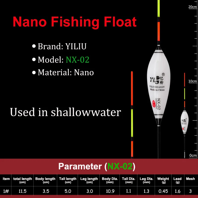 NX-02 3 шт. абсолютно новые nano поплавки для рыбалки высокое качество вертикальные shallowwater Crucian Карп буй водонепроницаемый короткий поплавок Китай - Цвет: NX-02