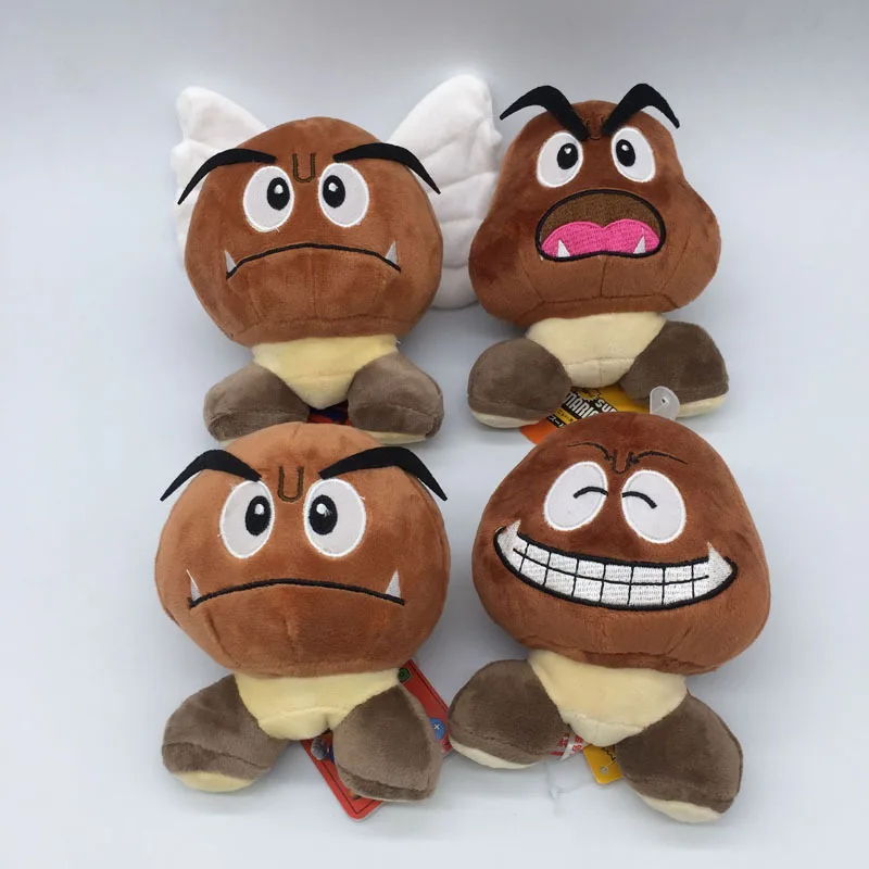 Игра Супер Марио Bros Плюшевые игрушки 16 см смех гомба с крыльями плюшевые мягкие с наполнением игрушки куклы для детей рождественские подарки SA1226